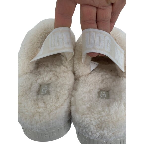 UGG Womens Oh Fluffita Natural Slide Sandal Size 9 1120876 Slippers Sheepskin - Picture 10 of 13